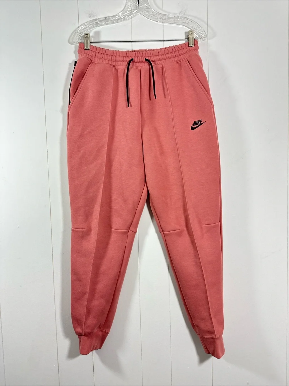 Nike Kids Coral Pink Sweatpants with Black Logo